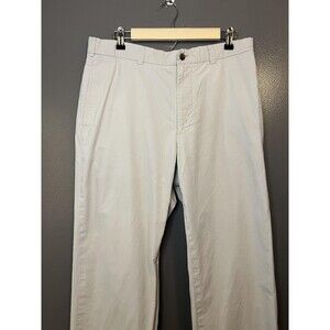 Brooks Brothers Chino Pants Mens 35x30 Khaki Hudson Flat Front 100% Cotton